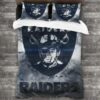 Never Fade Nfl Las Vegas Raiders Logo Type 639 Bedding Sets Sporty Bedroom Home Decor