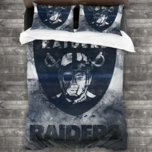 Never Fade Nfl Las Vegas Raiders Logo Type 639 Bedding Sets Sporty Bedroom Home Decor