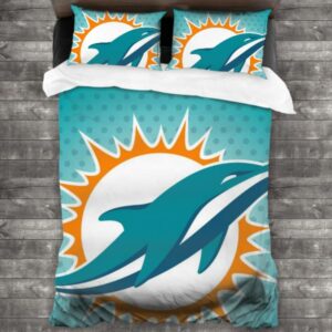Never Fade Nfl Miami Dolphins Logo Type 642 Bedding Sets Sporty Bedroom Home Decor