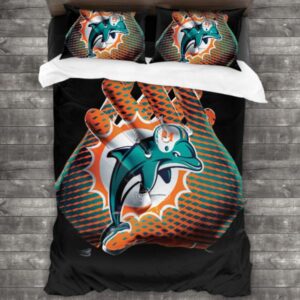 Never Fade Nfl Miami Dolphins Logo Type 647 Bedding Sets Sporty Bedroom Home Decor