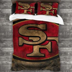 Never Fade Nfl San Francisco 49Ers Logo Type 648 Bedding Sets Sporty Bedroom Home Decor