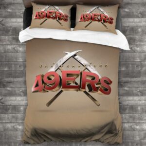 Never Fade Nfl San Francisco 49Ers Logo Type 653 Bedding Sets Sporty Bedroom Home Decor