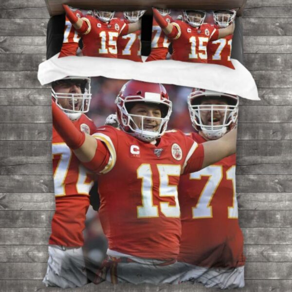 Nfl Kansas City Chiefs Logo Type 700 Bedding Sets Sporty Bedroom Home Decor