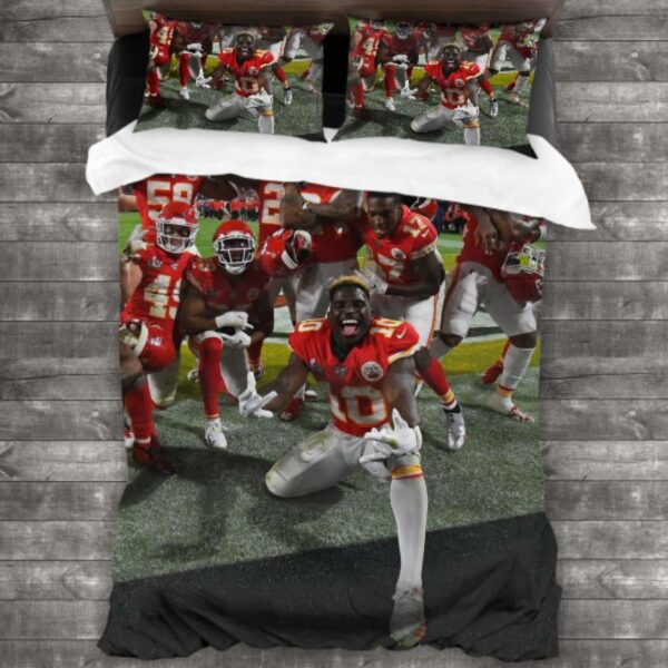 Nfl Kansas City Chiefs Logo Type 702 Bedding Sets Sporty Bedroom Home Decor