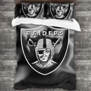 Nfl Las Vegas Raiders Logo Type 703 Bedding Sets Sporty Bedroom Home Decor