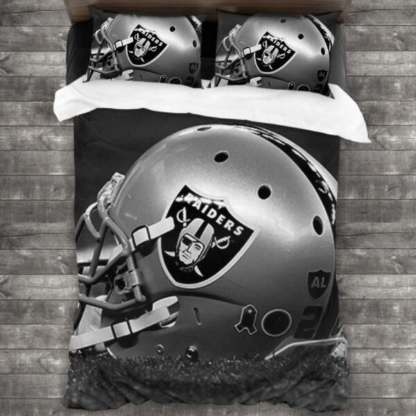 Nfl Las Vegas Raiders Logo Type 707 Bedding Sets Sporty Bedroom Home Decor