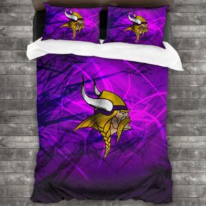 Nfl Minnesota Vikings Logo Type 714 Bedding Sets Sporty Bedroom Home Decor