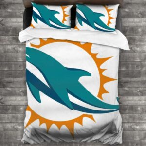 Nfl Miami Dolphins Logo Type 717 Bedding Sets Sporty Bedroom Home Decor