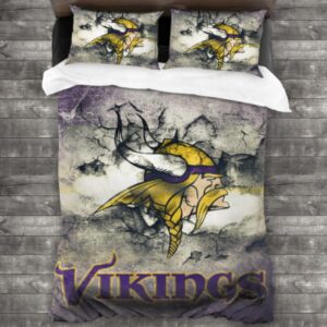 Nfl Minnesota Vikings Logo Type 718 Bedding Sets Sporty Bedroom Home Decor