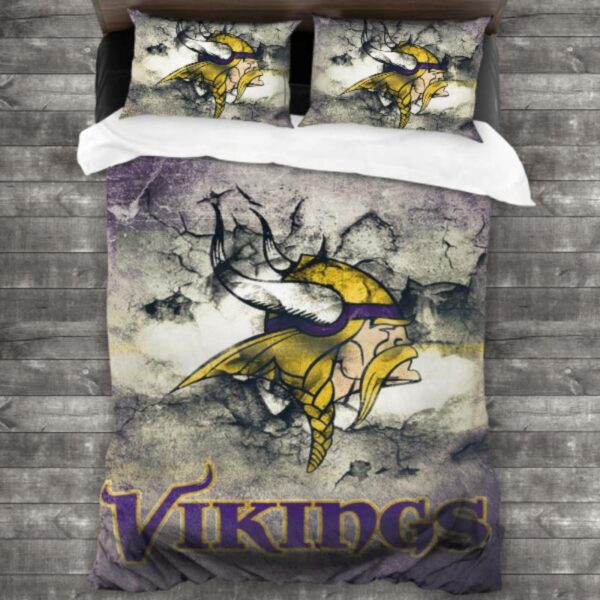 Nfl Minnesota Vikings Logo Type 718 Bedding Sets Sporty Bedroom Home Decor