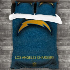 Soft Los Angeles Chargers Logo Type 769 Bedding Sets Sporty Bedroom Home Decor