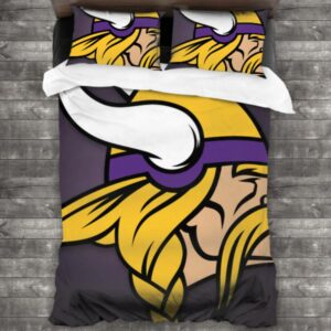 Soft Minnesota Vikings Logo Type 772 Bedding Sets Sporty Bedroom Home Decor