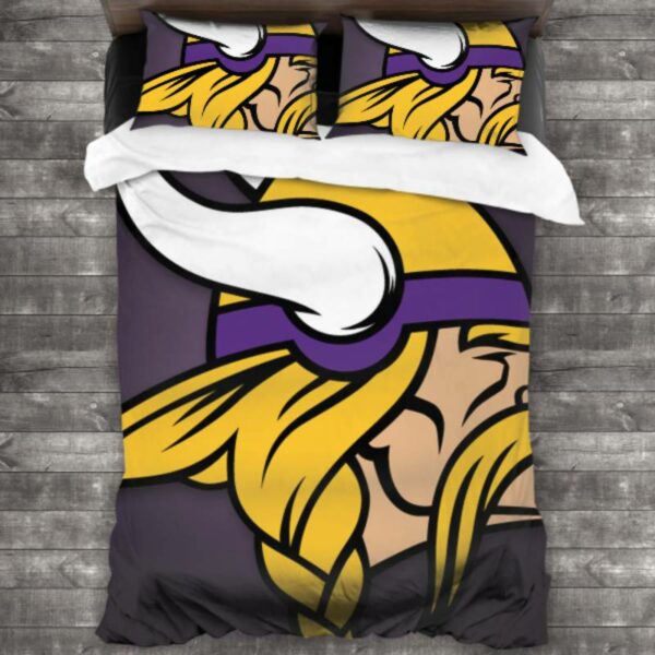 Soft Minnesota Vikings Logo Type 772 Bedding Sets Sporty Bedroom Home Decor