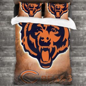Soft Nfl Chicago Bears Logo Type 780 Bedding Sets Sporty Bedroom Home Decor