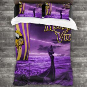 Soft Nfl Minnesota Vikings Logo Type 791 Bedding Sets Sporty Bedroom Home Decor