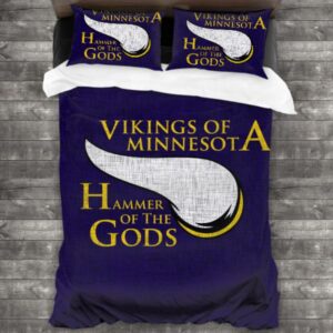 Soft Nfl Minnesota Vikings Logo Type 794 Bedding Sets Sporty Bedroom Home Decor