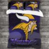 Soft Nfl Minnesota Vikings Logo Type 798 Bedding Sets Sporty Bedroom Home Decor