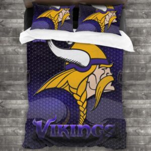 Soft Nfl Minnesota Vikings Logo Type 798 Bedding Sets Sporty Bedroom Home Decor