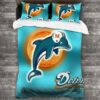 Soft Nfl Miami Dolphins Logo Type 799 Bedding Sets Sporty Bedroom Home Decor