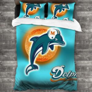 Soft Nfl Miami Dolphins Logo Type 799 Bedding Sets Sporty Bedroom Home Decor