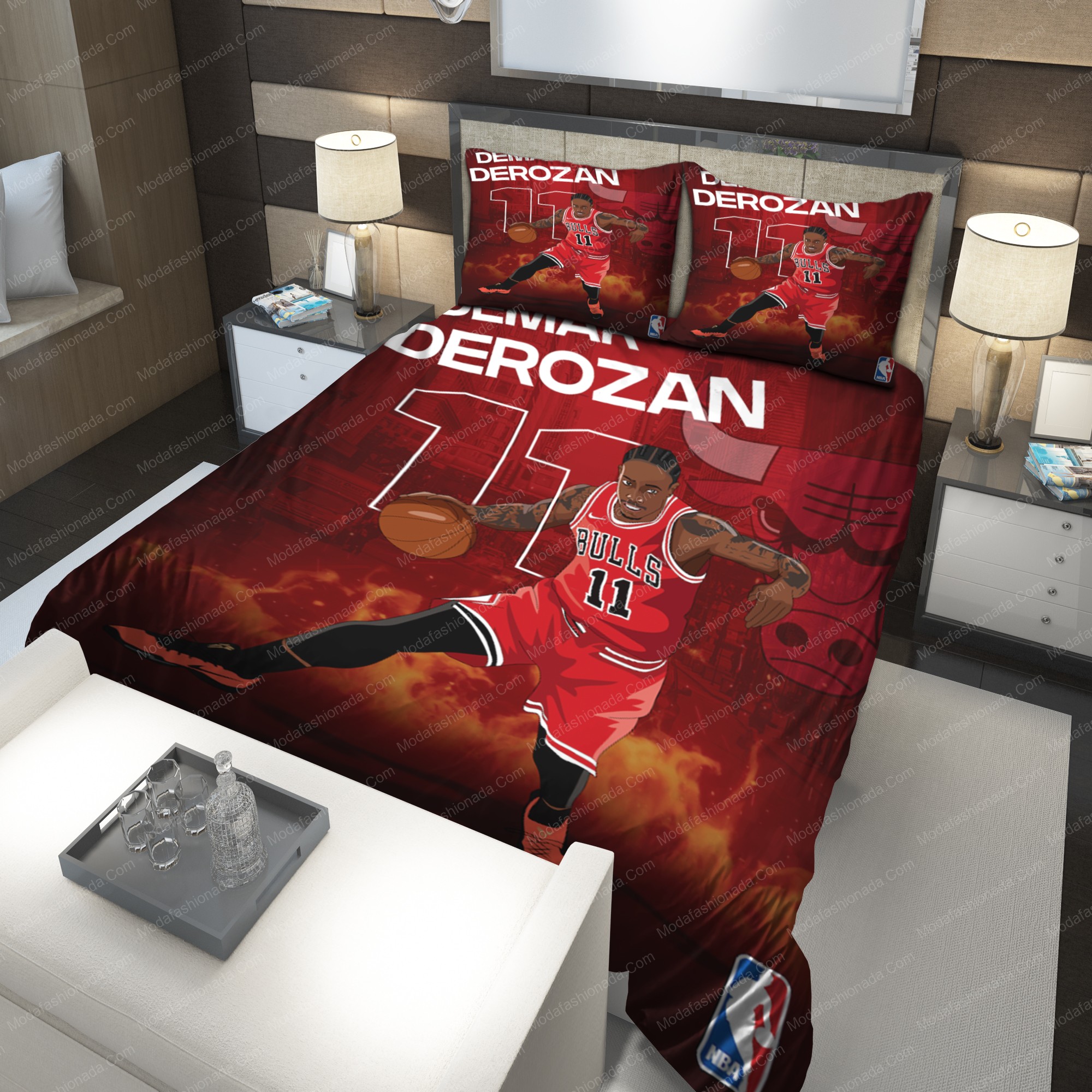 Art Demar Derozan Chicago Bulls Nba 210 Logo Type 1036 Bedding Sets Sporty Bedroom Home Decor