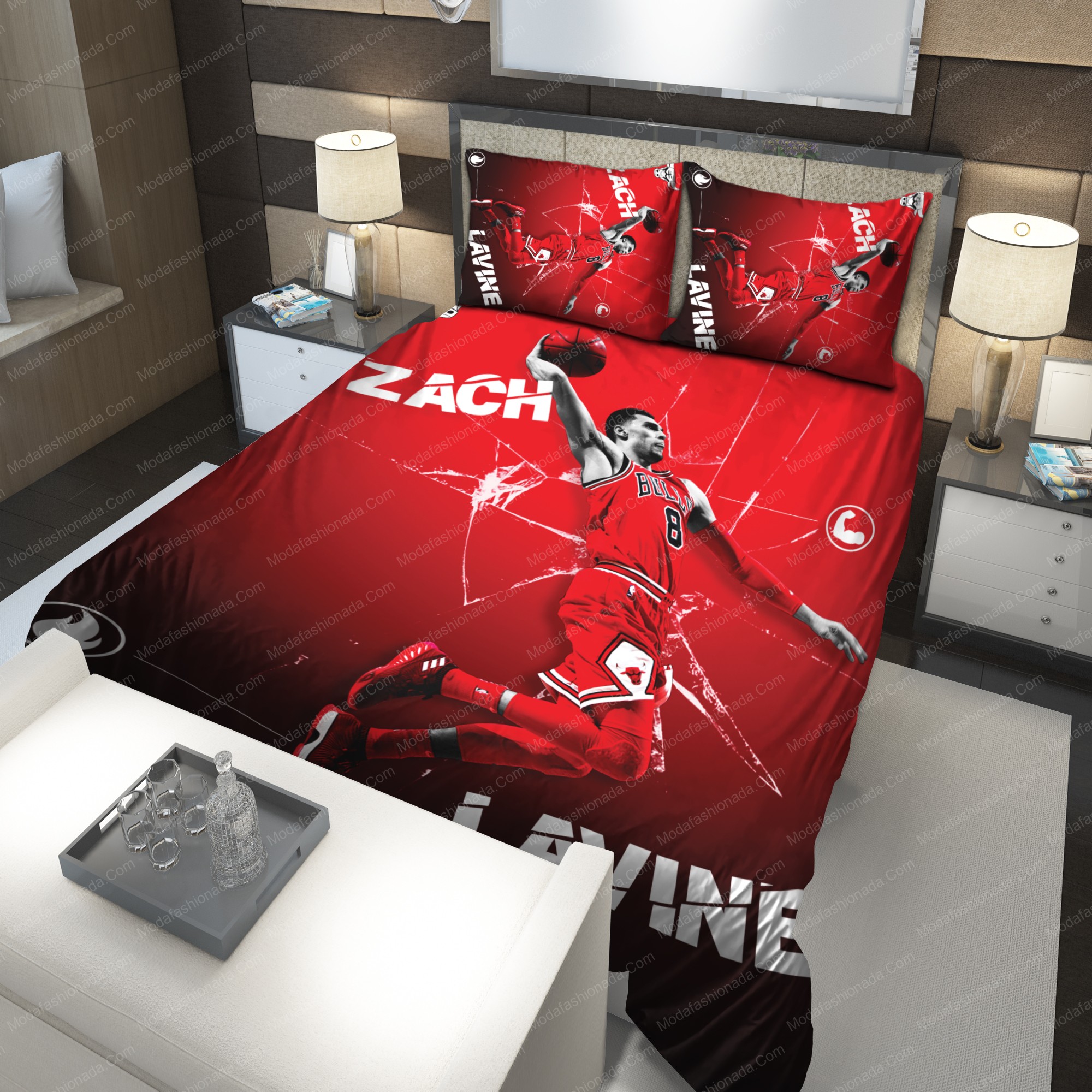 Zach Lavine Chicago Bulls Nba 203 Logo Type 1039 Bedding Sets Sporty Bedroom Home Decor