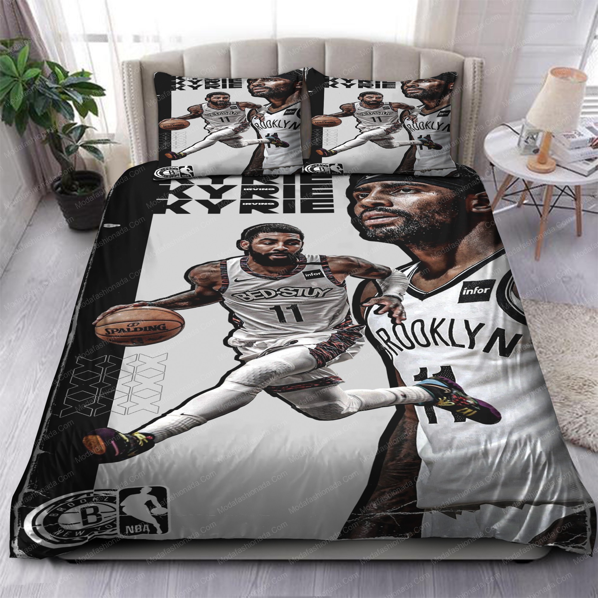 Kyrie Irving Brooklyn Nets Nba 156 Logo Type 1081 Bedding Sets Sporty Bedroom Home Decor