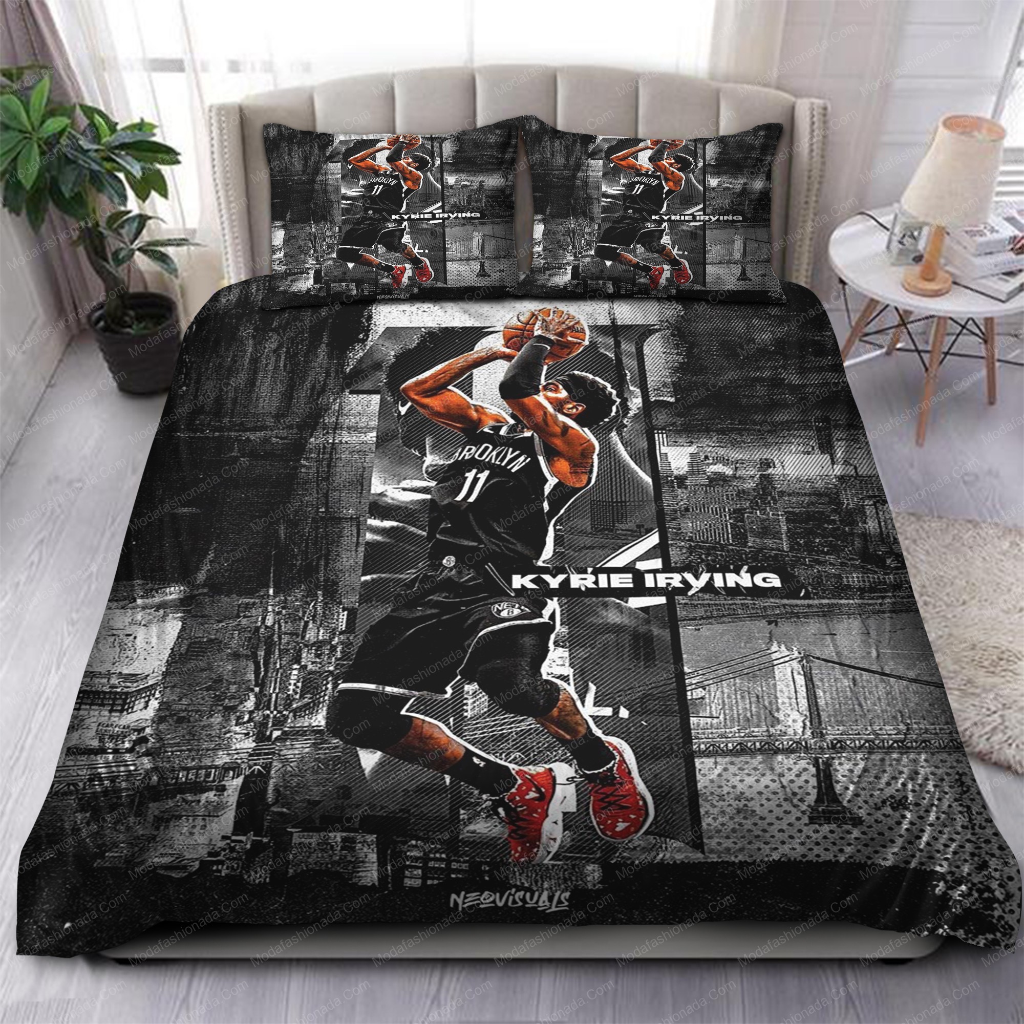 Kyrie Irving Brooklyn Nets Nba 154 Logo Type 1082 Bedding Sets Sporty Bedroom Home Decor