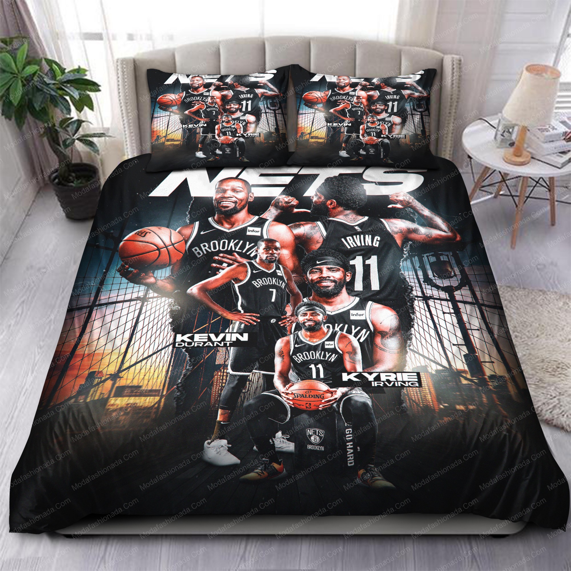 Kyrie Irving Brooklyn Nets Nba 152 Logo Type 1088 Bedding Sets Sporty Bedroom Home Decor