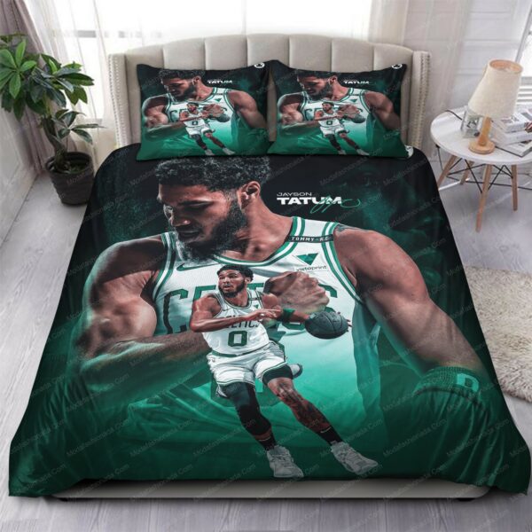 Jayson Tatum Boston Celtics Nba 133 Logo Type 1103 Bedding Sets Sporty Bedroom Home Decor