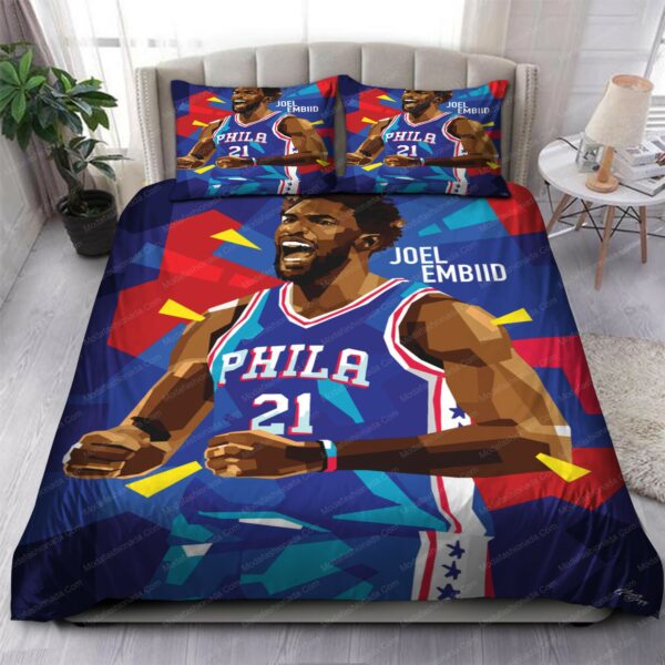 Art Joel Embiid Philadelphia 76Ers Nba 107 Logo Type 1139 Bedding Sets Sporty Bedroom Home Decor