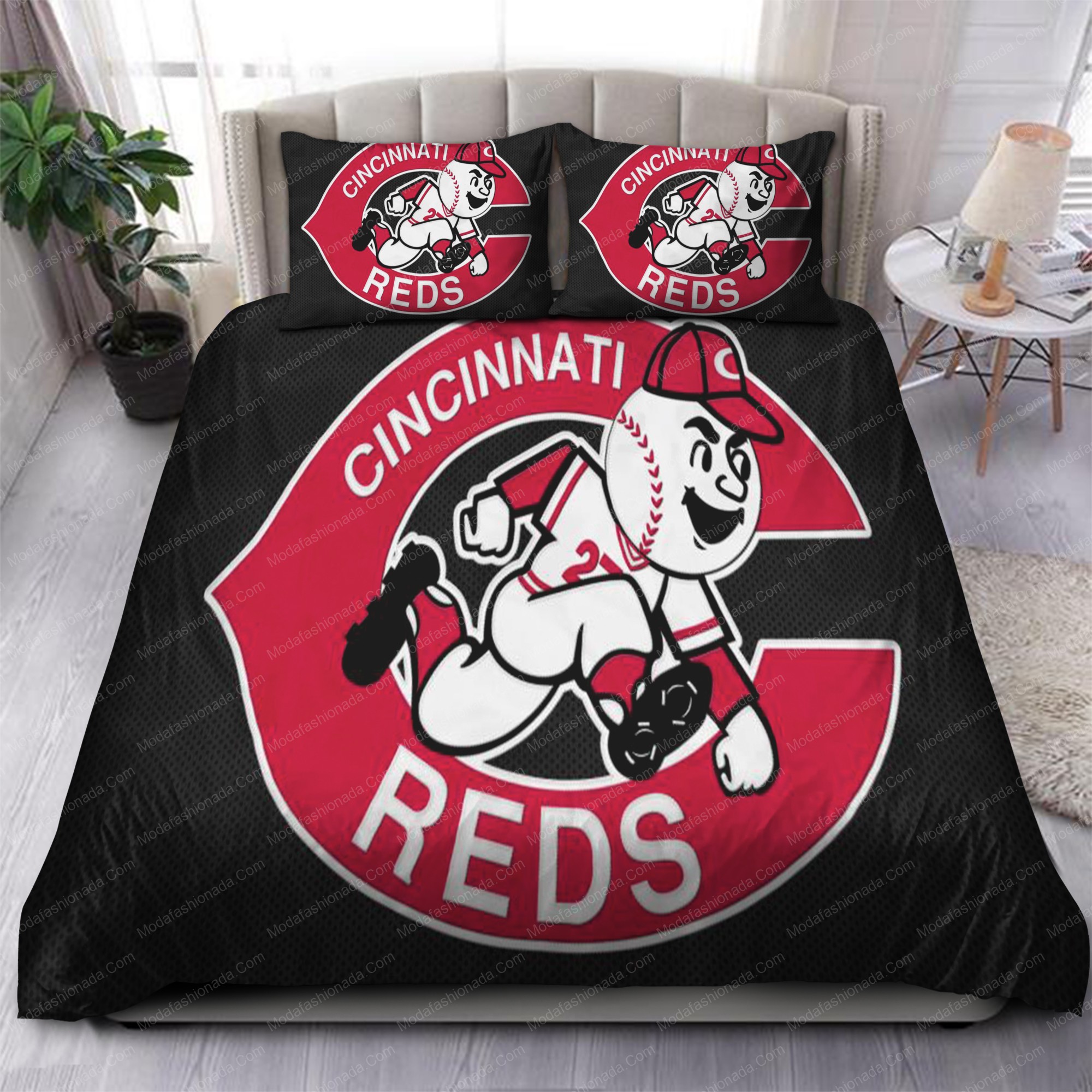 Cincinnati Reds Mlb 82 Logo Type 1403 Bedding Sets Sporty Bedroom Home Decor