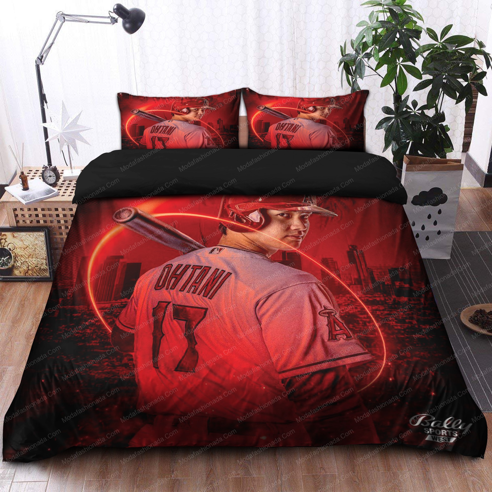 Shohei Ohtani Los Angeles Angels Mlb 39 Logo Type 1419 Bedding Sets Sporty Bedroom Home Decor