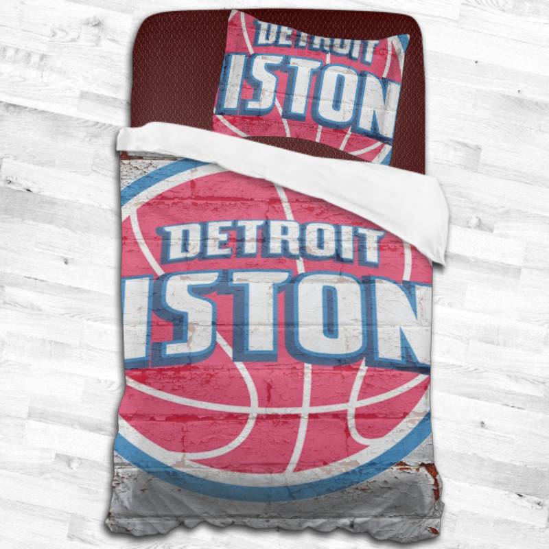 Detroit Pistons Logo Type 1621 Bedding Sets Sporty Bedroom Home Decor