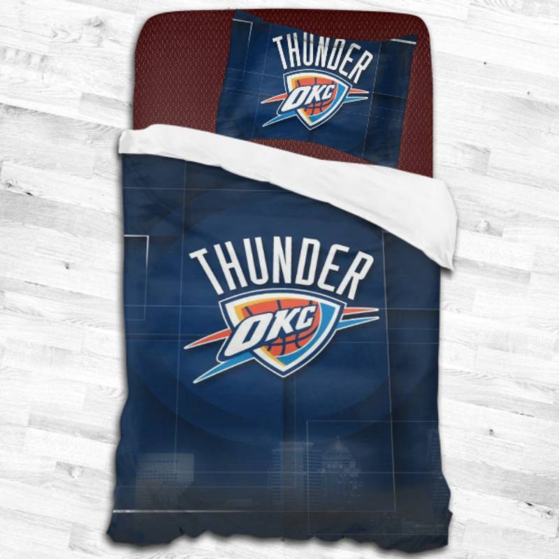 Oklahoma City Thunder Logo Type 1663 Bedding Sets Sporty Bedroom Home Decor