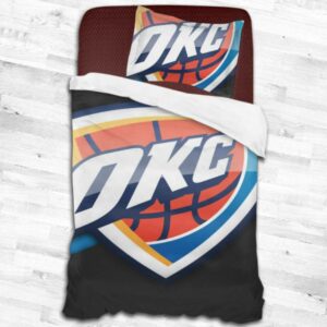 Nba Oklahoma City Thunder Logo Type 1702 Bedding Sets Sporty Bedroom Home Decor
