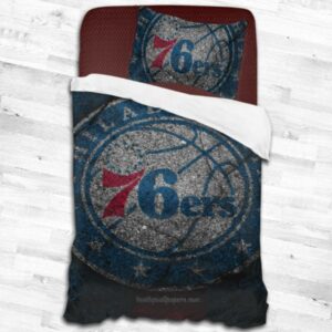 Nba Philadelphia 76Ers Logo Type 1712 Bedding Sets Sporty Bedroom Home Decor