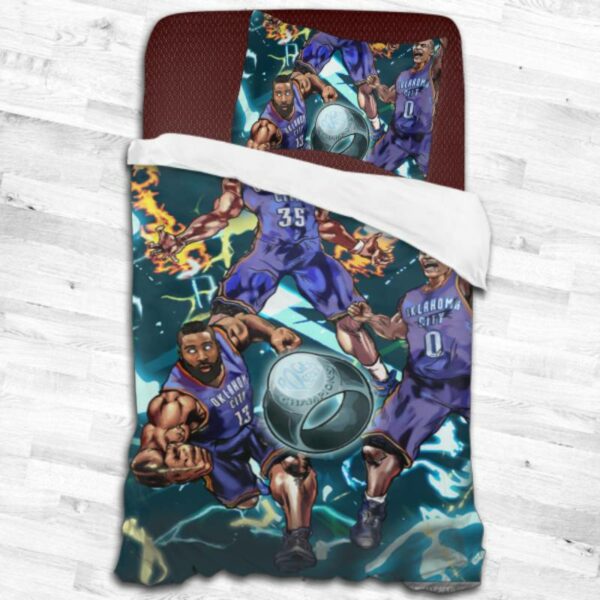 Oklahoma City Thunder Logo Type 1974 Bedding Sets Sporty Bedroom Home Decor