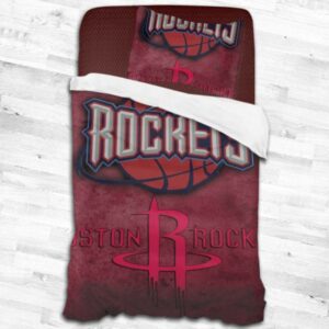 Nba Houston Rockets Logo Type 2095 Bedding Sets Sporty Bedroom Home Decor