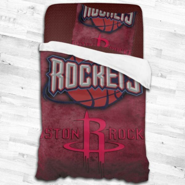 Nba Houston Rockets Logo Type 2095 Bedding Sets Sporty Bedroom Home Decor