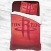 Nba Houston Rockets Logo Type 2097 Bedding Sets Sporty Bedroom Home Decor