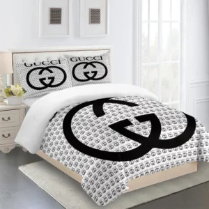 Gucci Logo Brand Bedding Set Bedroom Home Decor Bedspread Luxury