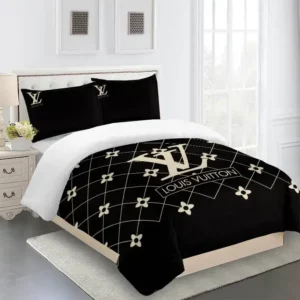 Louis Vuitton Logo Brand Bedding Set Bedspread Luxury Home Decor Bedroom