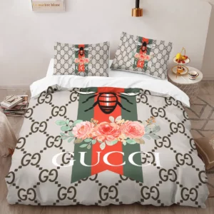 Gucci Louis Vuitton Logo Brand Bedding Set Bedroom Luxury Home Decor Bedspread