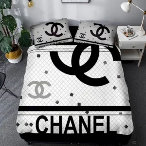 Chanel Logo Brand Bedding Set Luxury Home Decor Bedspread Bedroom