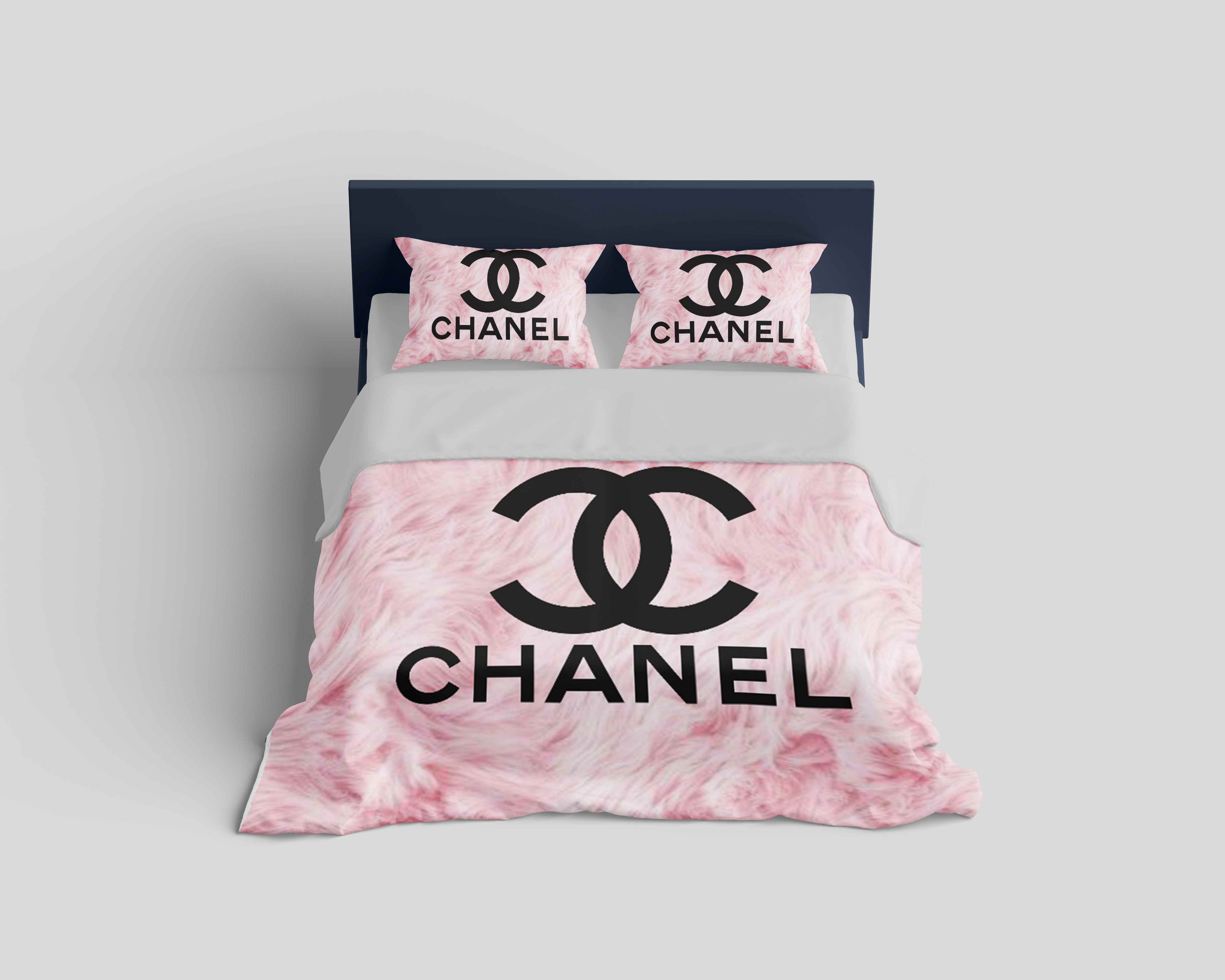 Chanel Pinky Logo Brand Bedding Set Bedroom Bedspread Home Decor Luxury