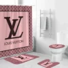 Louis Vuitton Pink Bathroom Set Bath Mat Luxury Fashion Brand Hypebeast Home Decor