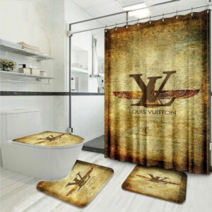 Louis Vuitton Lv Retro Vintage Bathroom Set Home Decor Luxury Fashion Brand Hypebeast Bath Mat