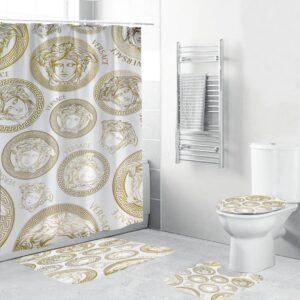 Gianni Versace White Bathroom Set Hypebeast Bath Mat Luxury Fashion Brand Home Decor