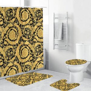 Gianni Versace Gold Bathroom Set Bath Mat Home Decor Hypebeast Luxury Fashion Brand